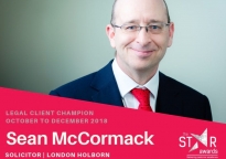 Sean McCormack star is recognised in Taylor Rose Legal Client Excellence Awards